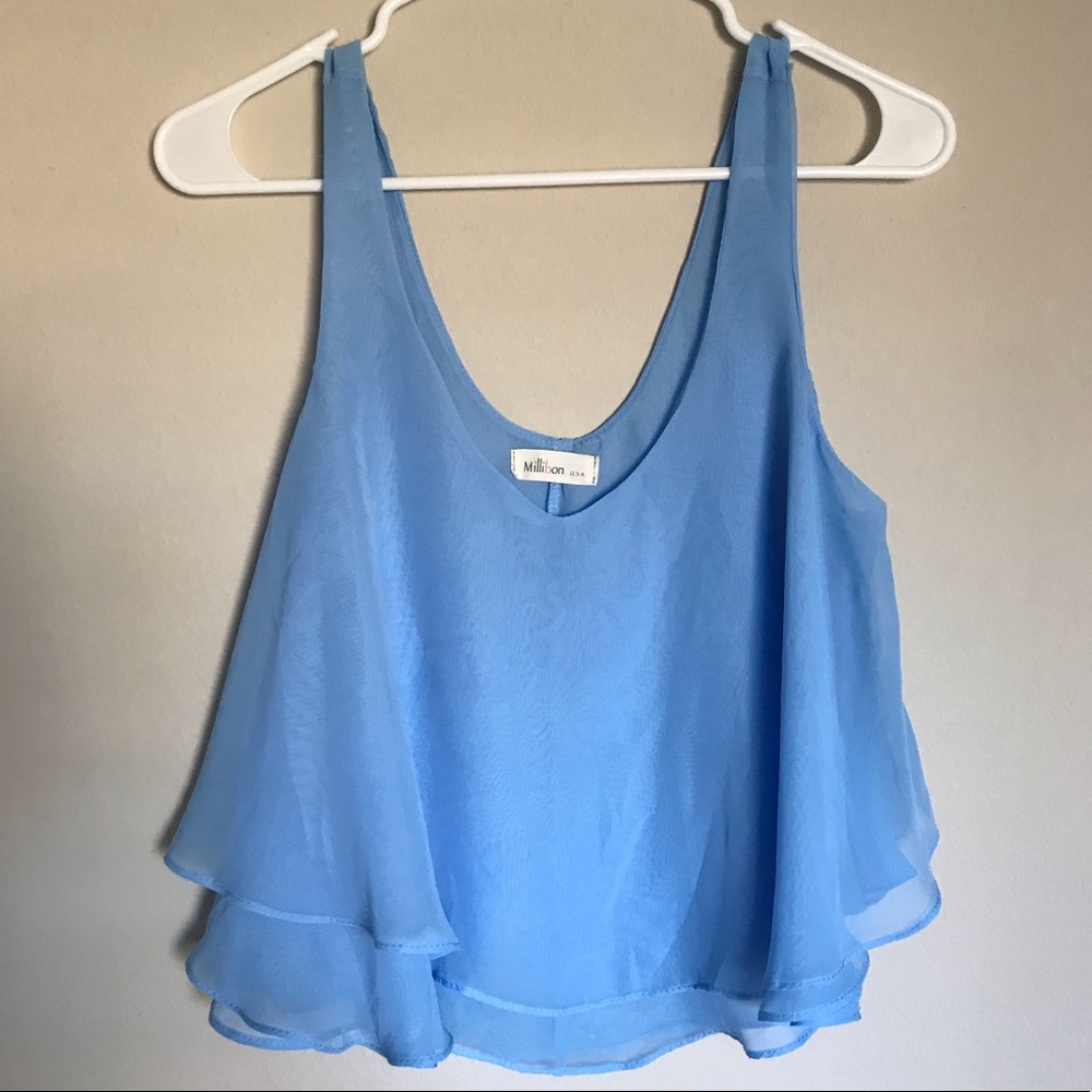 Powder Blue Crop Top